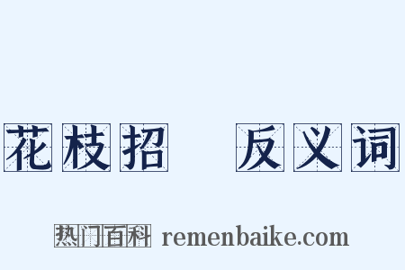 花枝招颭反义词是什么意思的图片